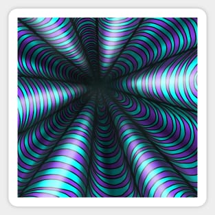 Happy Blue Optical Illusion Sticker